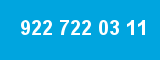922 722 03 11 922 722 03 11